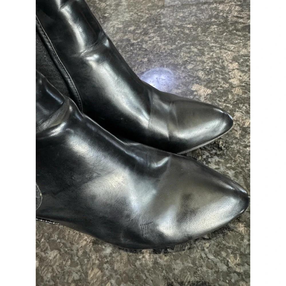 Jeffrey Campbell Ibiza Harrison Leather Calfskin Wedge Platform Boots.‎ Sz 9